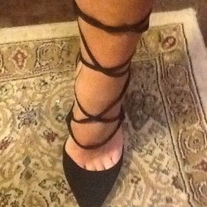 Christian Siriano strap up pumps